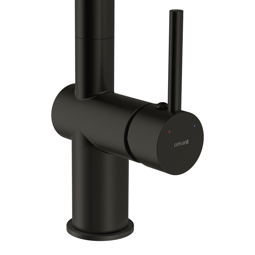 Смеситель для кухни BRASKO с выдвижным изливом черный