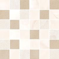 Мозаика Azori 587433003 Opale Beige Mosaic 30x30 бежевая глянцевая под мрамор