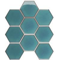 Мозаика Hexagon big Green Glossy 95x110 Starmosaic