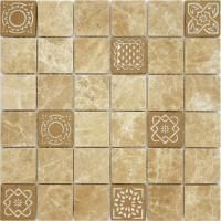 Мозаика из натурального камня Caramelle Mosaic Art Stone Art Emperador Light MAT 48x48x8