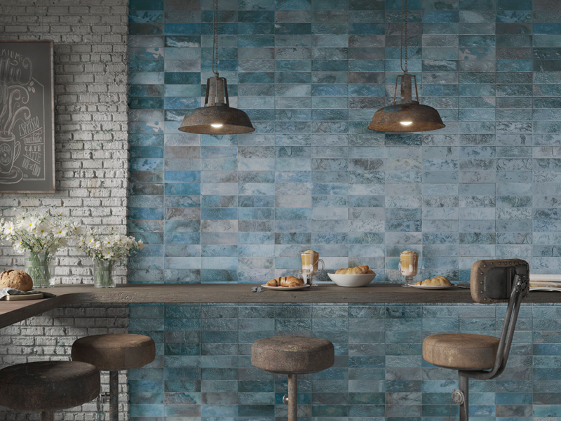 Плитка керамическая настенная FS RAKU Blue 20x40x1,03 см