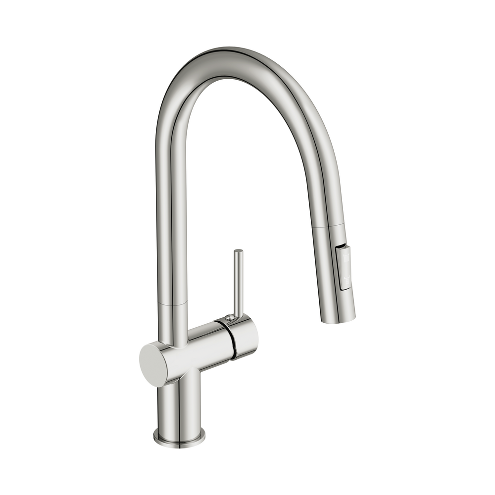 Смеситель для кухни BRASKO с выдвижным изливом хром