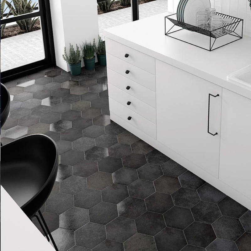 Heritage Equipe Плитка керамическая напольная 24954 HERITAGE HEXÁGONO Carbon 17,5х20 см плитка шестиугольник, шестигранник