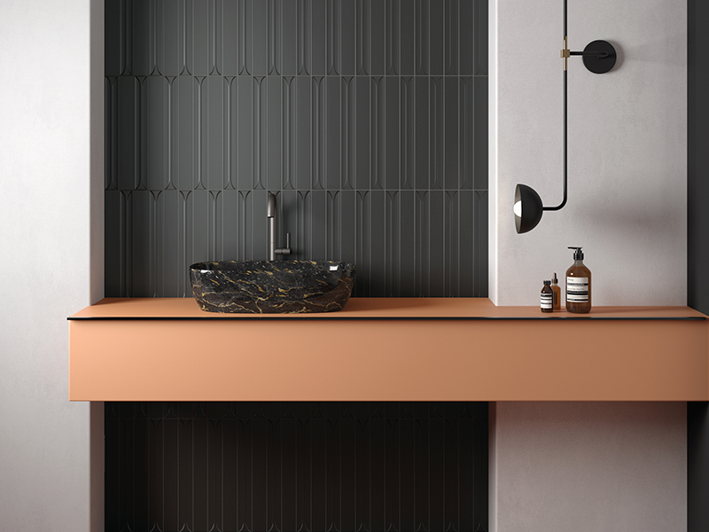 Плитка керамическая настенная 31177 HOPP BRO Graphite 5х40 см (56 кор./палл.)