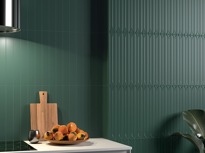 Плитка керамическая настенная 31248 HOPP Laurel Green 5х40 см (56 кор./палл.)