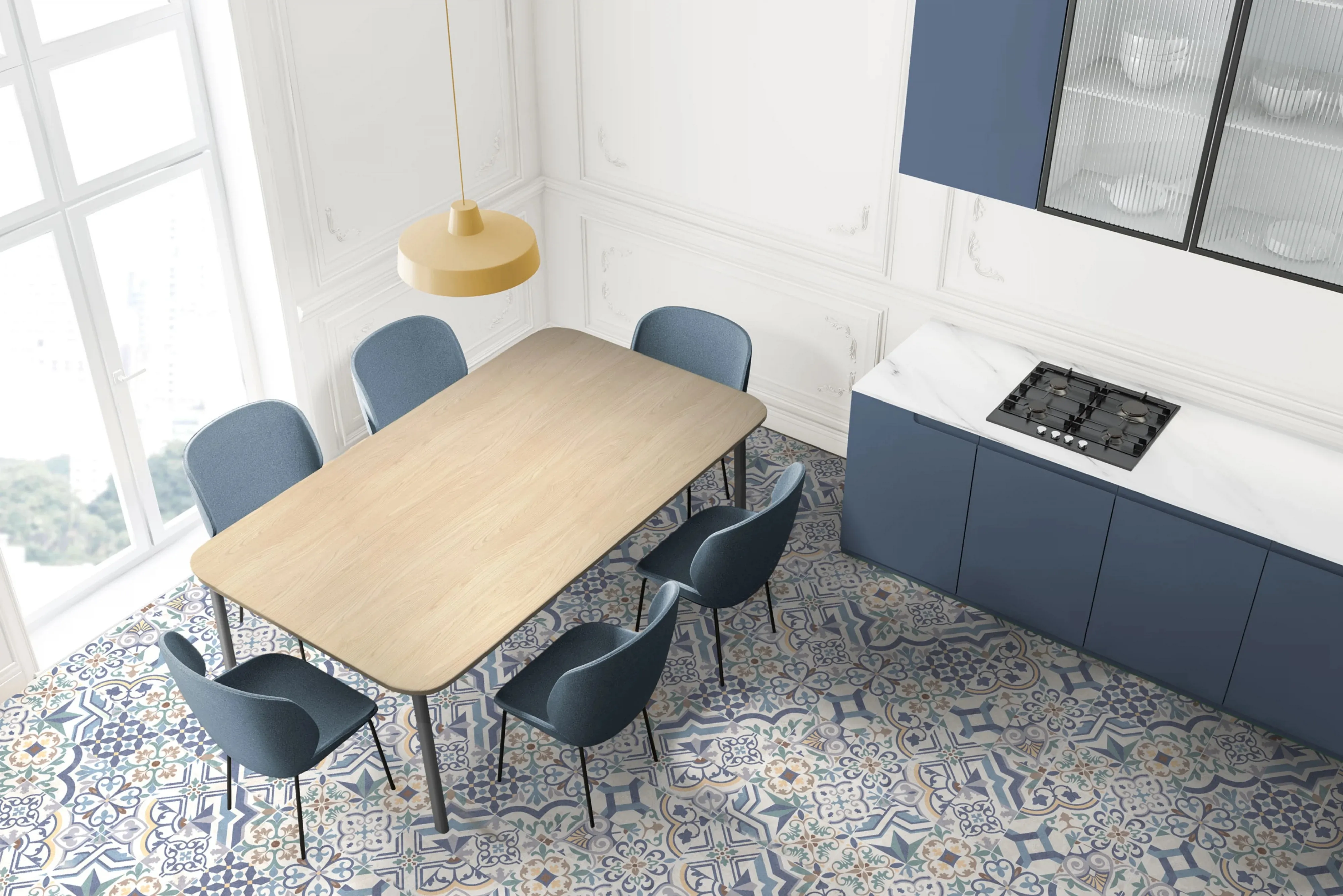 Керамогранит GT235VG Topaz Синий матовый 41,2x41,2 (Global Tile)