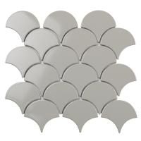 Мозаика Fan Shape Light Grey Glossy (StarMosaic)