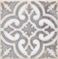 STG\A408\1266 Амальфи орнамент коричневый декор 9,9*9,9, Керама Марацци