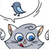 NT\A134\5009 Кошки-Мышки Птичка декор 20*20, Керама Марацци