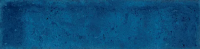 Настенная плитка Nice Ker London blue 7.5x30 синяя глянцевая / рельефная моноколор