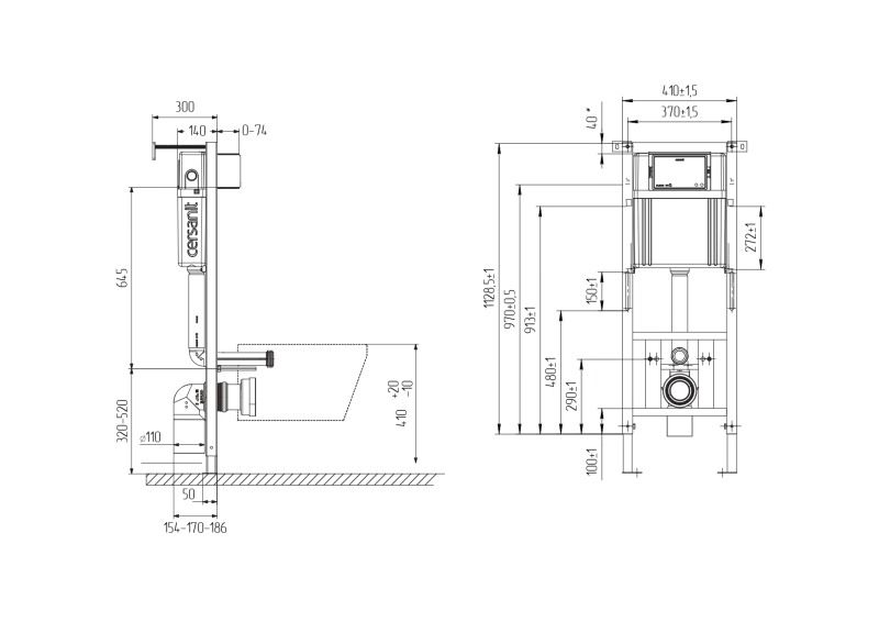 Инсталляция AQUA 40 SMART M для унитаза