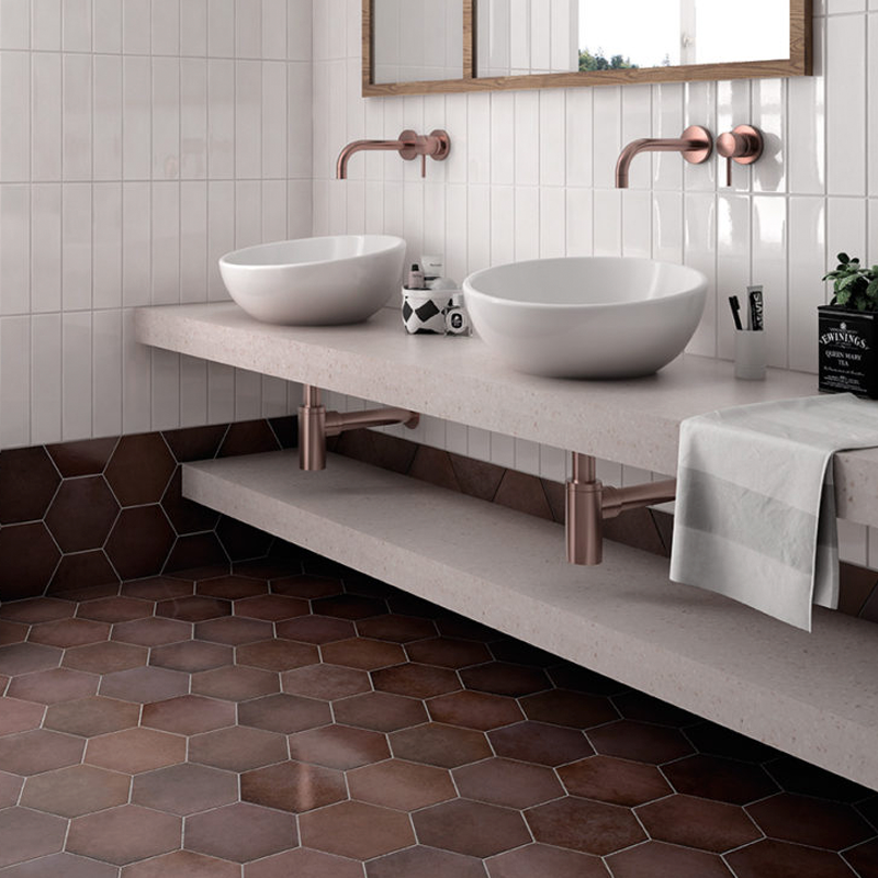 Heritage Equipe Плитка керамическая напольная 24956 HERITAGE HEXÁGONO Wine 17,5х20 см плитка шестиугольник, шестигранник