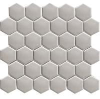 Шестиугольная серая мозаика Hexagon Small Grey Glossy 51x59 Starmosaic