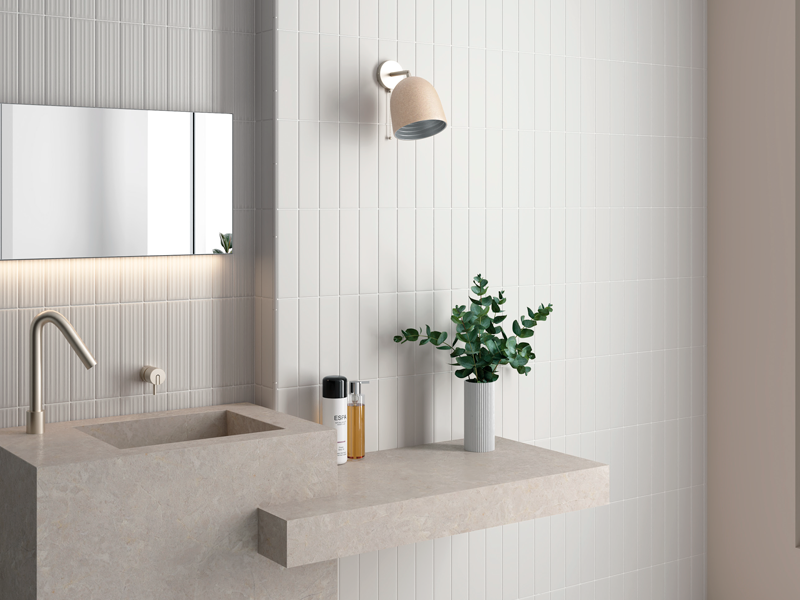 Плитка керамическая настенная 32405 LUMINA White Alyssum 6х24,6 см