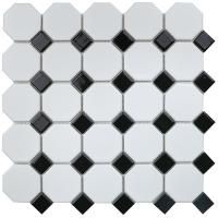 Мозаика Octagon small White/Black Matt Starmosaic