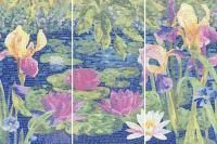 HGD\A94\3x\11000RL Сад Моне лаппатир панно из 3 частей 30*60(размер к/ой части),Керама Марацци