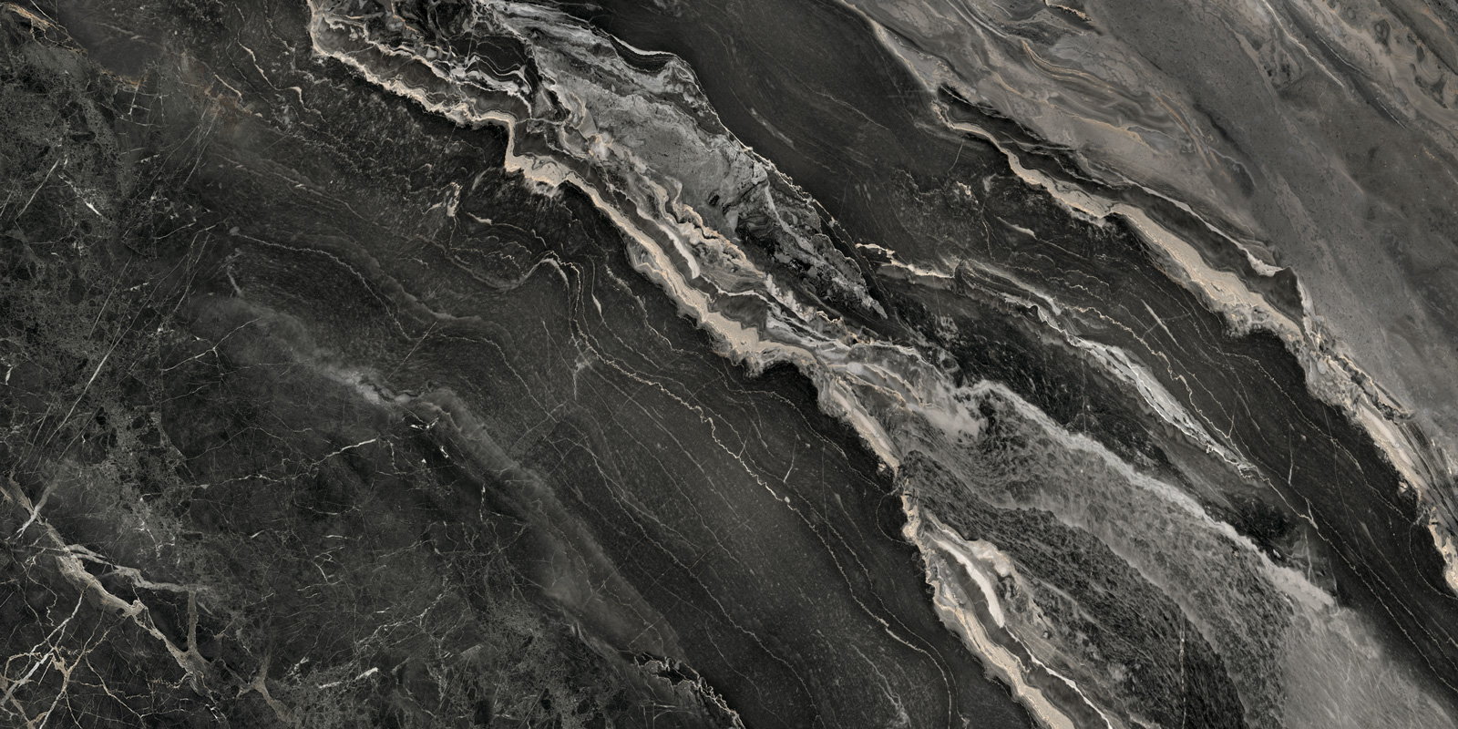 Керамогранит Карпаты Мрамор черный / Karpaty Marble black 60120KRT99P 60x120 Artkera Group