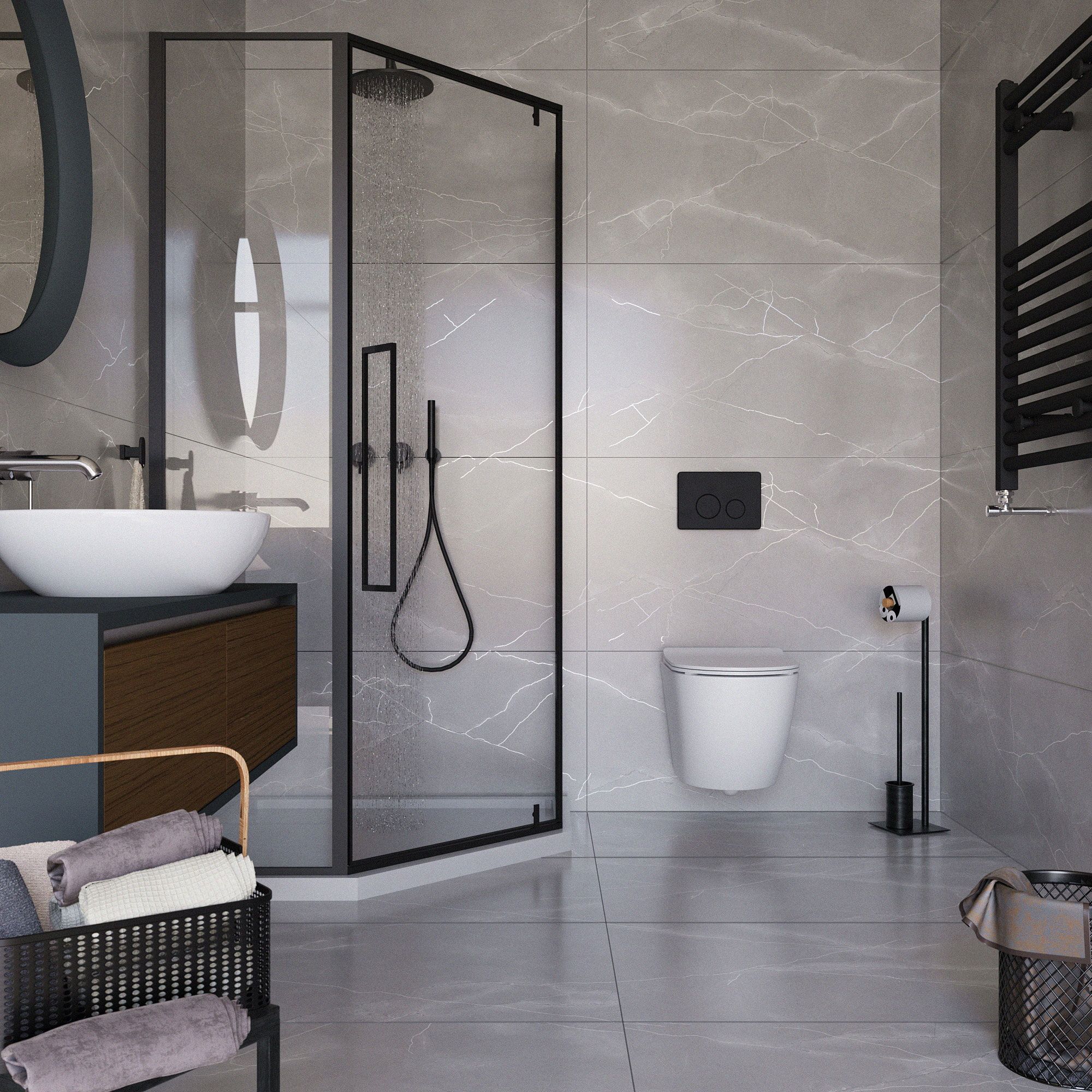 Керамогранит Soft Grey Stone Satin Carving