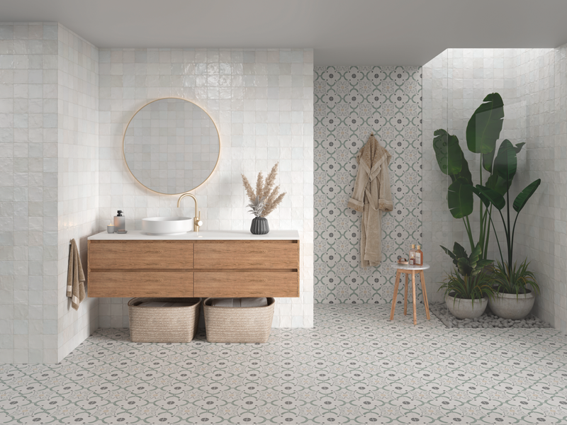 Гранит керамический 36155 SIROCCO GREEN FLOWER 22,3х22,3х0,9 см