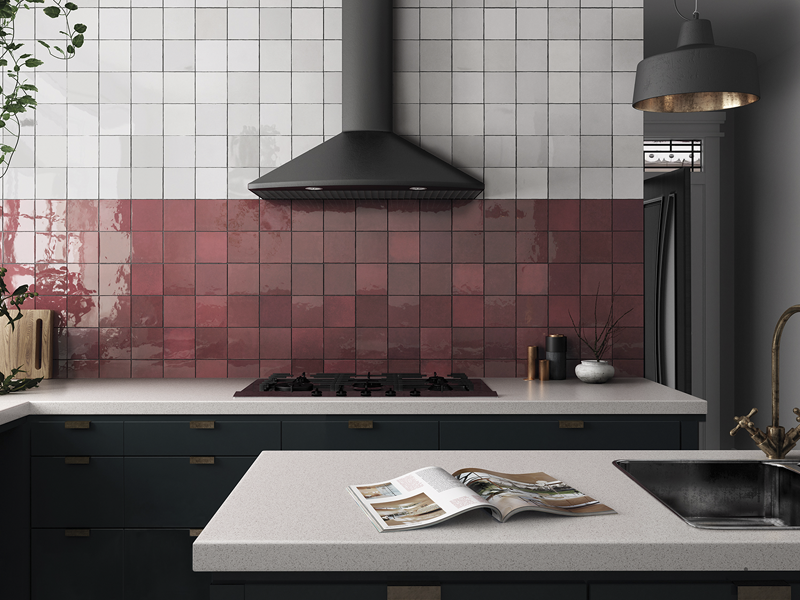 Плитка керамическая настенная 24457 ARTISAN Burgundy 13,2х13,2 см Equipe Ceramicas