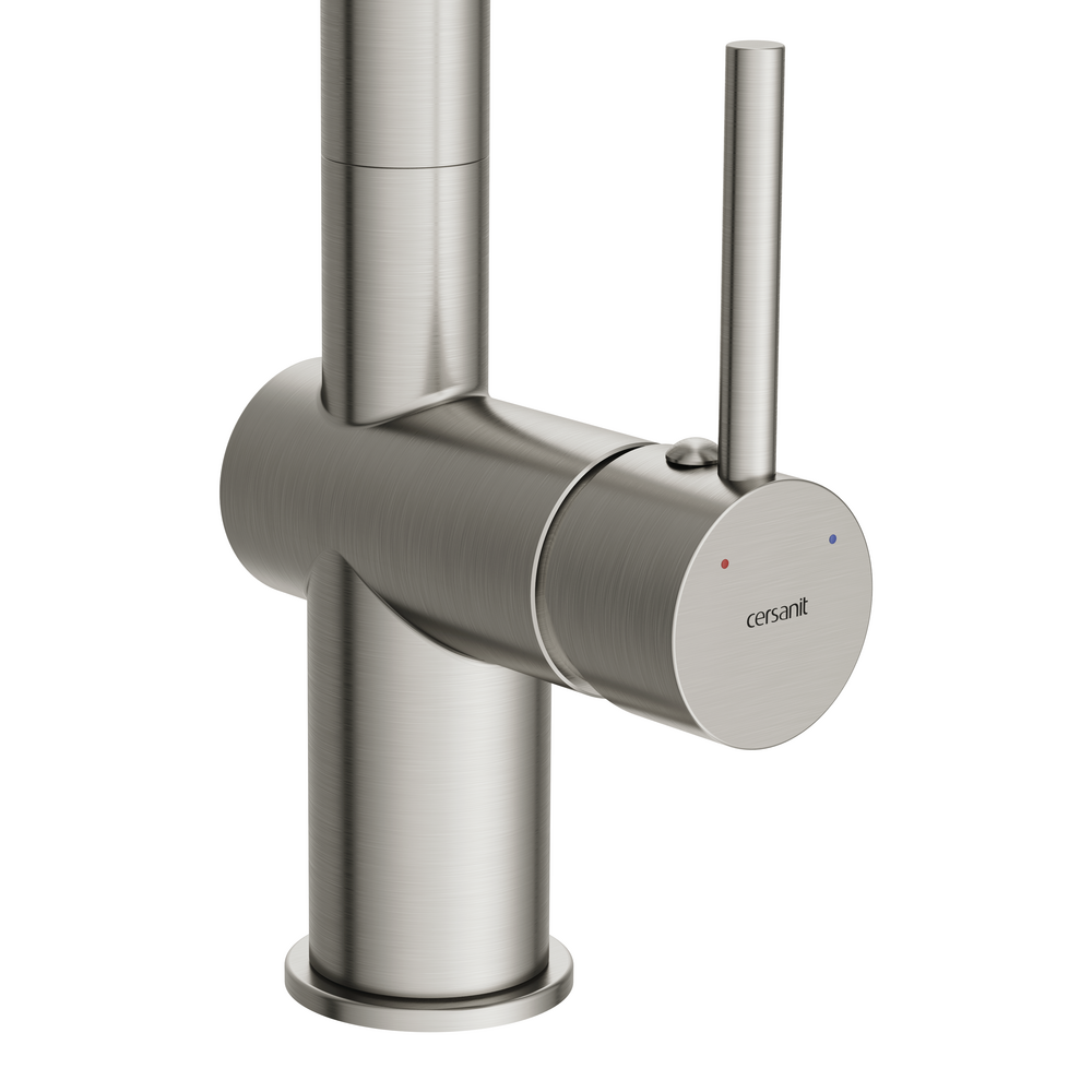 Смеситель для кухни BRASKO с выдвижным изливом сатин