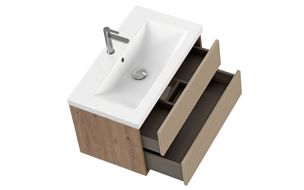 Тумба CLASSIC RIBBLE 80 бежевый (Cersanit)