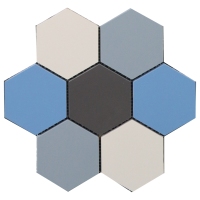 Выборг гексагоны голубой микс (001/008/012/013) 29.2*28.1, Keramark