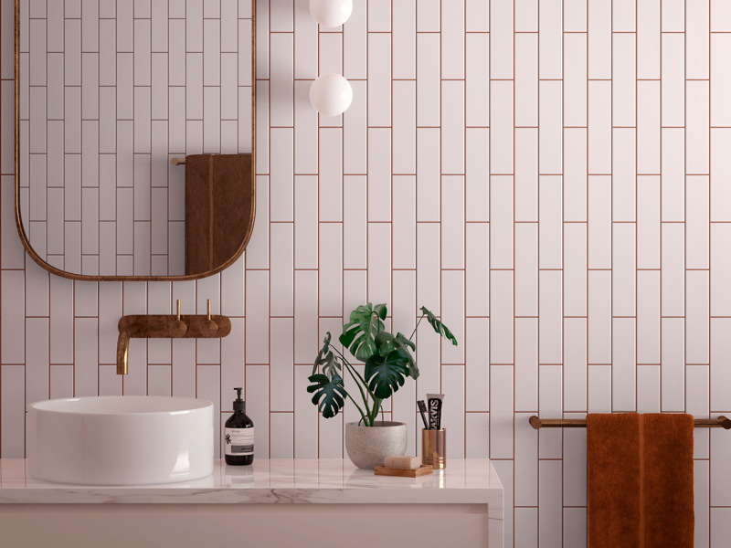 Плитка керамическая настенная 28463 COSTA NOVA Pink Stony Matt 5x20 см