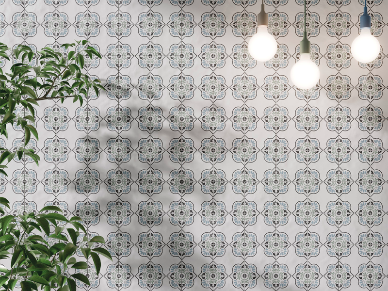 Гранит керамический 31079 TANGER Blue Petals 12,3x12,3 см