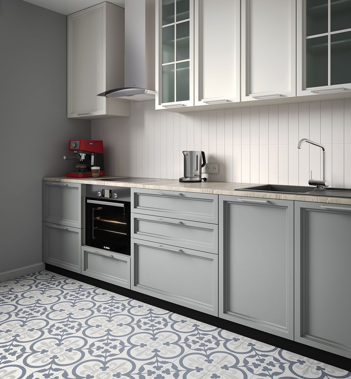 Керамическая плитка, WHITE 7.5x30, Fabia