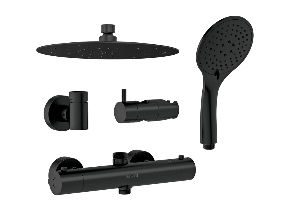 Душевая система BRASKO BLACK с термостатом