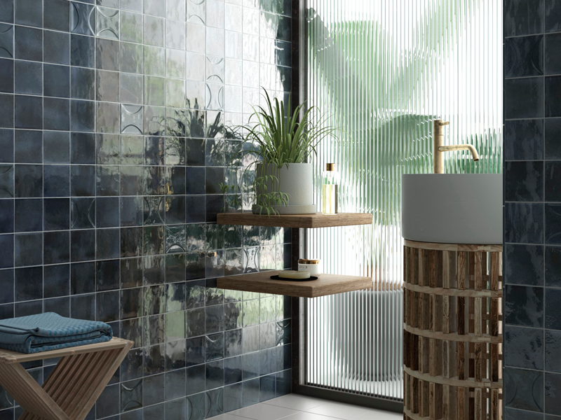 Плитка керамическая настенная 30012 HANOI Blue Night 10x10 см (98 кор./палл.)