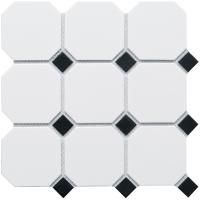 Мозаика Octagon big White/Black Matt Starmosaic
