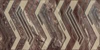 Декоративная плитка Azori 588872001 Atlas Dark 31.5x63 коричневая глянцевая геометрия