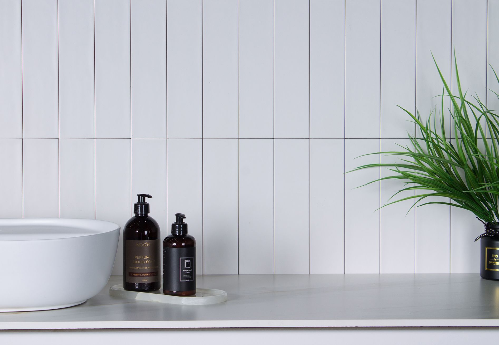 Керамическая плитка, WHITE 7.5x30, Fabia