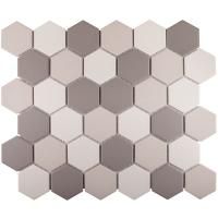 Противоскользящая мозаика Hexagon Grey Mix Antislip 51x59 (Starmosaic)