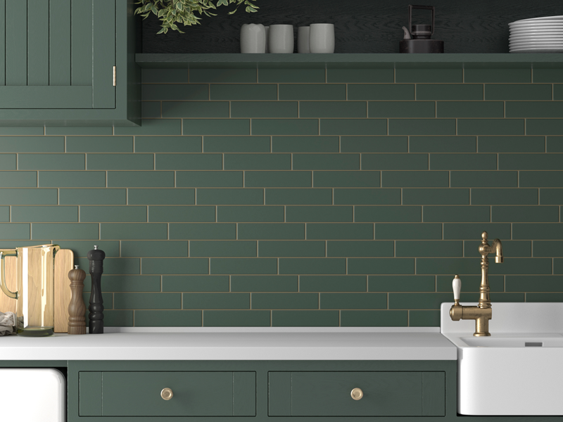 Плитка керамическая настенная 28455 COSTA NOVA Laurel Green Matt 5x20 см (108 кор./палл.)