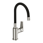 Смеситель для кухни MODUO с гибким изливом сатин-2