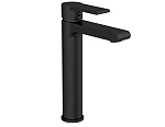 Смеситель BRASKO BLACK высокий для раковины с клик-клак