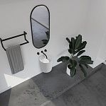 Раковина подвесная ABBER Stein AS2624 белая матовая-2