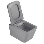 Унитаз ABBER Rechteck AC1201MG подвесной серый матовый, безободковый-7