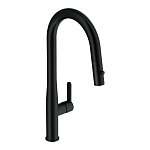 Смеситель для кухни OLIVA с выдвижным изливом черный