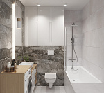 Смеситель для ванны CITY с лейкой черный-57