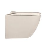 Унитаз ABBER Bequem AC1101MBE подвесной светло-бежевый матовый, безободковый-5