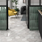 Плитка керамическая напольная 24950 HERITAGE HEXÁGONO Snow 17,5х20 см-2