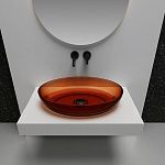 Раковина накладная прозрачная ABBER Kristall AT2801Opal-3