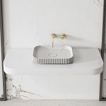 Раковина накладная ABBER Stein AS2602 белая матовая-2