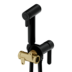 Смеситель с гигиеническим душем OLIVA черный-6