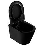 Унитаз ABBER Bequem AC1102MB подвесной черный матовый, безободковый-8