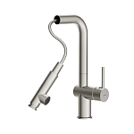 Смеситель для кухни FLAVIS с выдвижным изливом два режима сатин-7